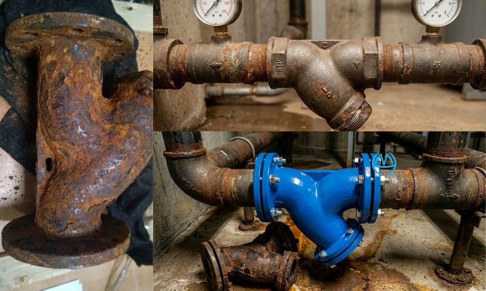 lưới lọc bên trong bộ lọc chữ y