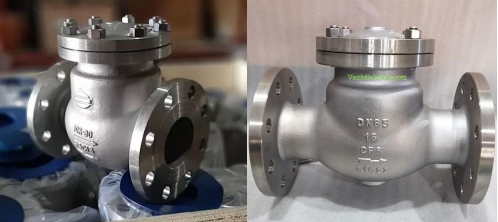 van 1 chiều lá lật inox