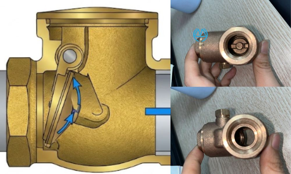 van 1 chiều lá lật phi 60