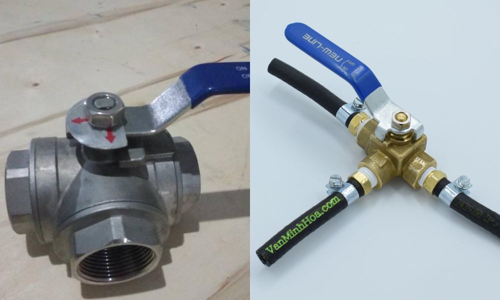 van bi tay gạt dn20 3 ngã