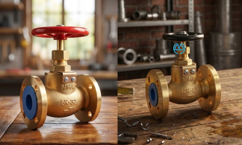 van cầu đồng sử dụng trong hệ thống hơi hoặc dầu