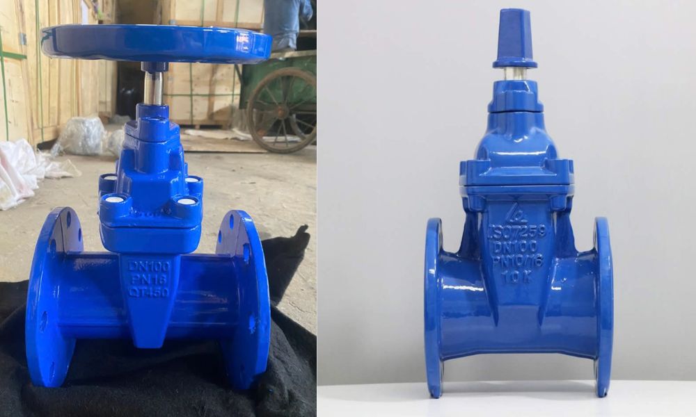 van chặn D100 bằng gang