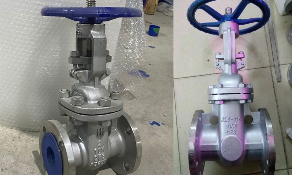 van chặn D100 bằng inox