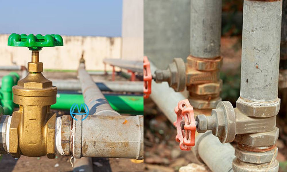 van cổng 65 trong hệ ống thép kim loại