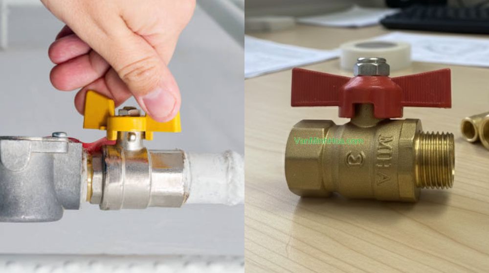 van tay vặn dạng bi