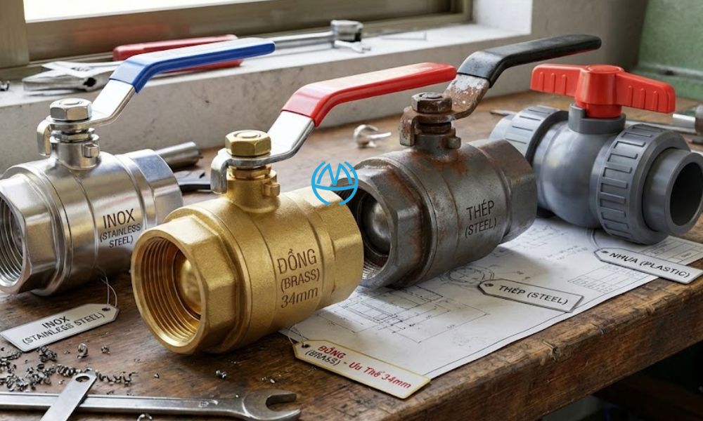 vật liệu sản xuất van bi 34