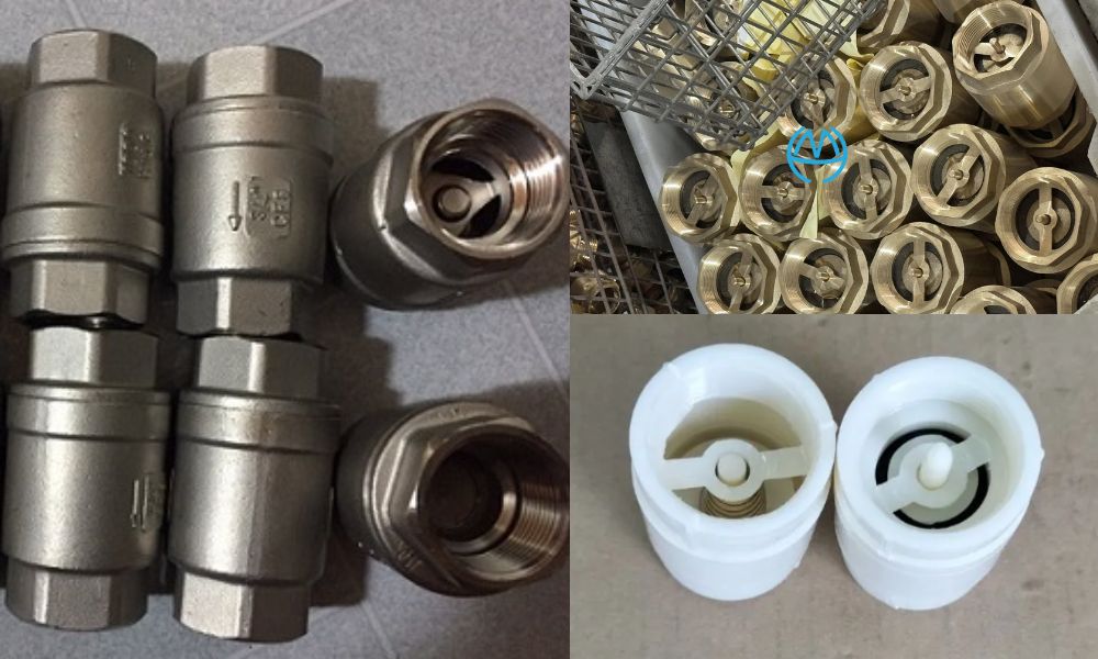 vật liệu van 1 chiều đồng hồ nước