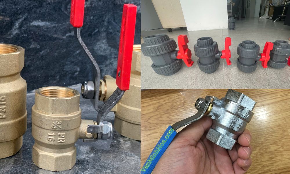 vật liệu van bi tay gạt dn20