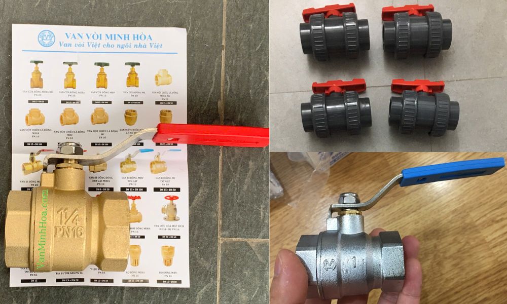 vật liệu van bi tay gạt