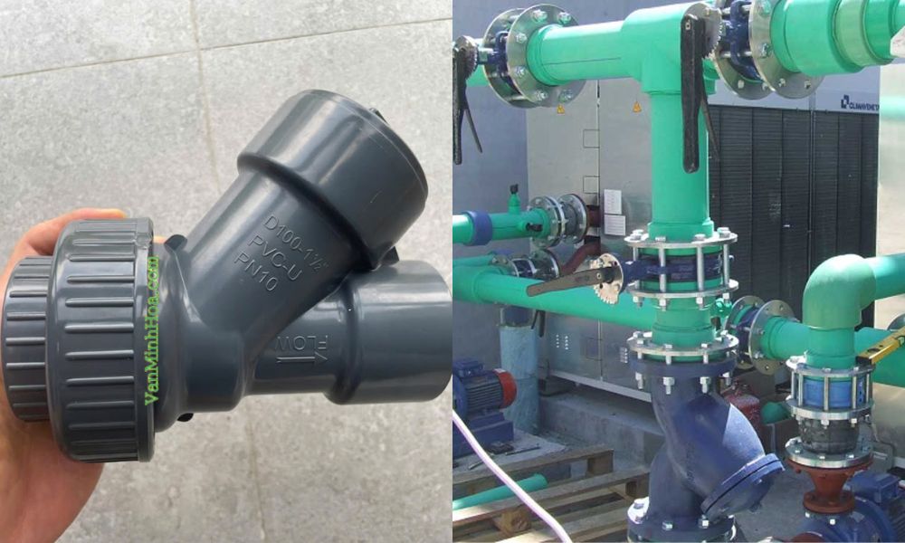 y lọc dn100 lắp ống phi 110