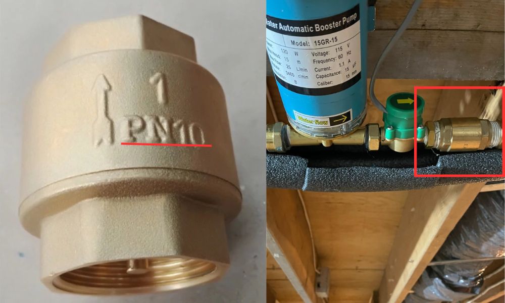 yếu tố chọn van 1 chiều phi 34