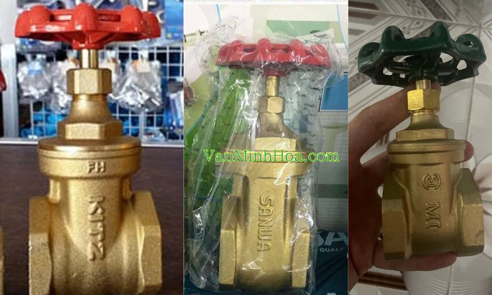 các loại van cổng đồng cổ ngắn