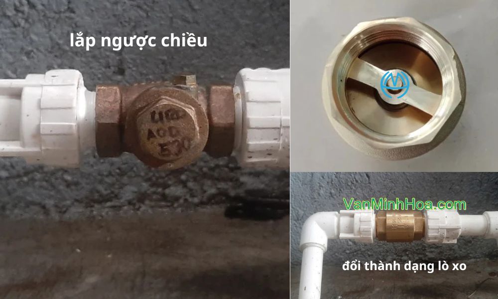 cách lắp van nước 1 chiều đúng hướng