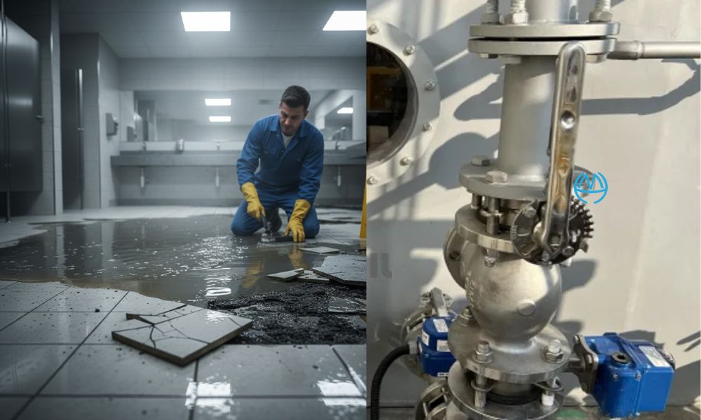 chi phí sửa sàn khi thiếu van 1 chiều ống thoát nước