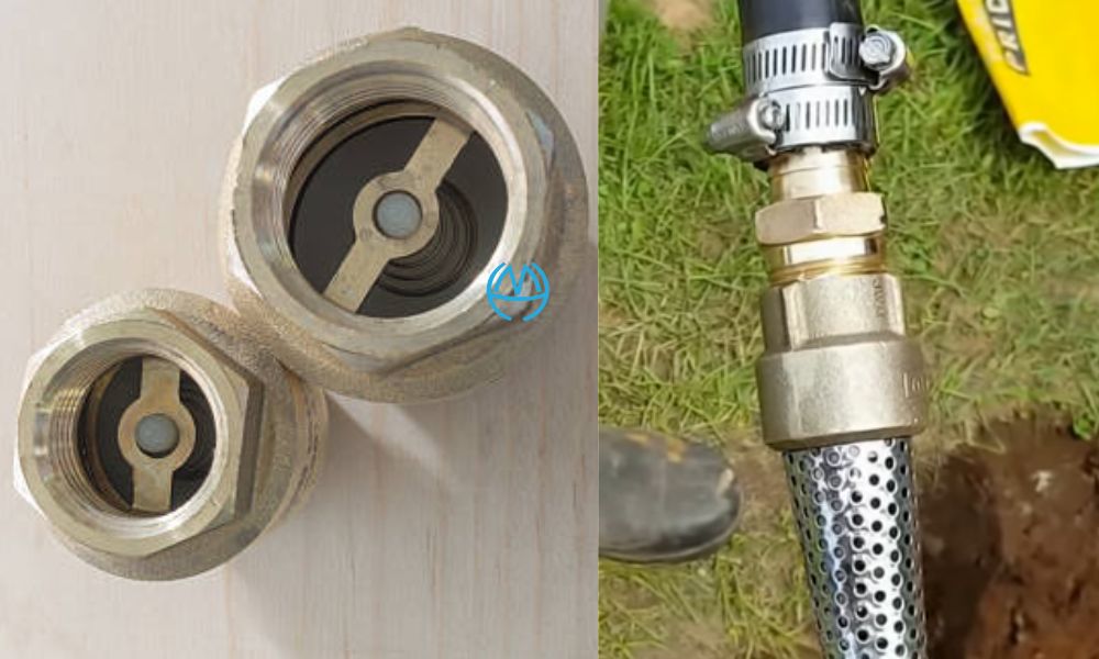 chõ bơm nước phi 34 nối ống thép