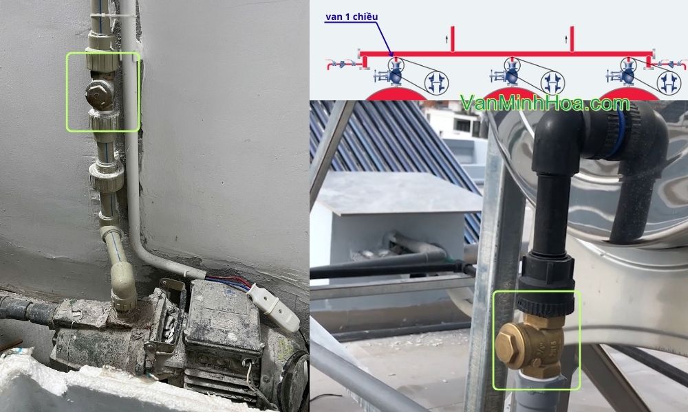 dùng van 1 chiều ở đâu