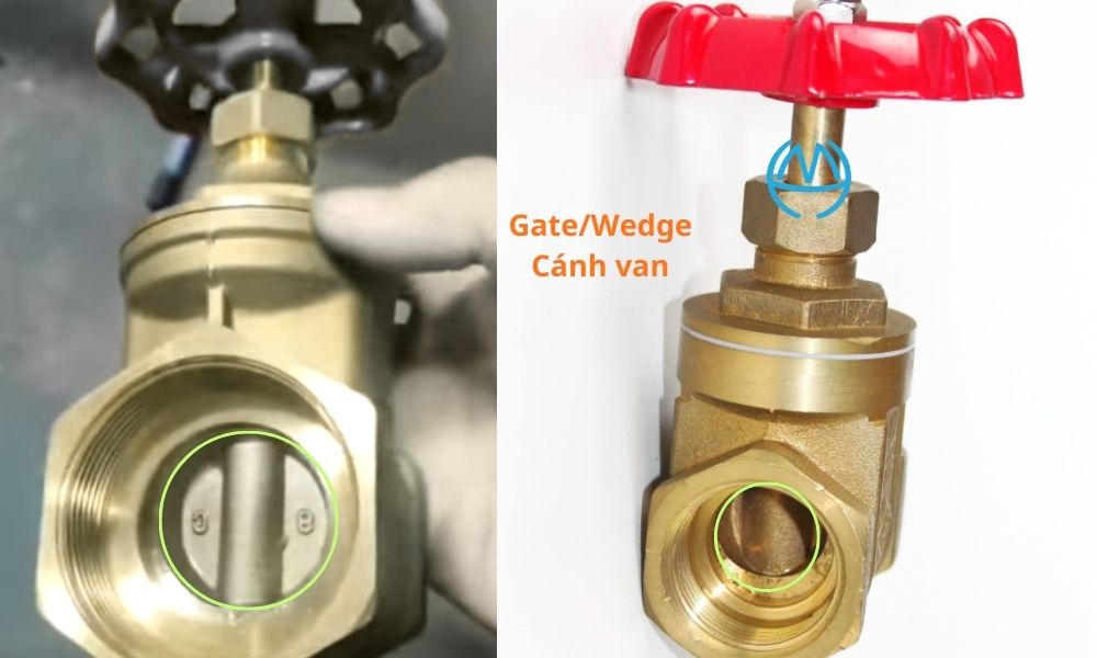 gate wedge brass gate valve cánh van