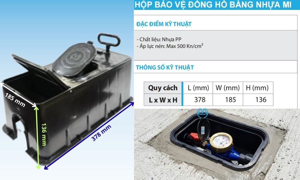 kích thước cơ bản của hộp bảo vệ đồng hồ bằng nhựa mi