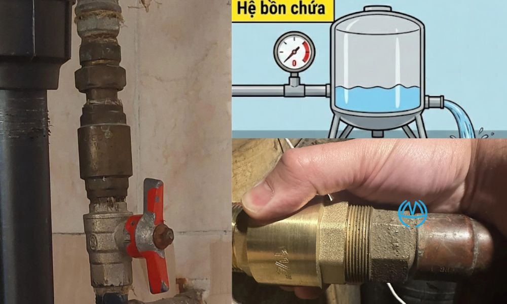 lắp van nước một chiều ngăn sự cố nào