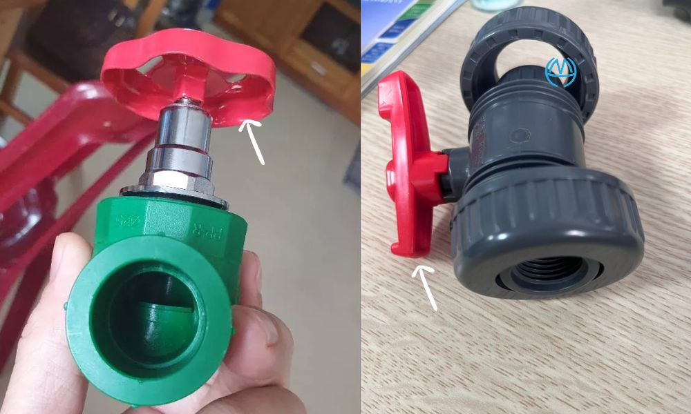 phần giúp van khóa nước nhựa điều khiển đóng mở