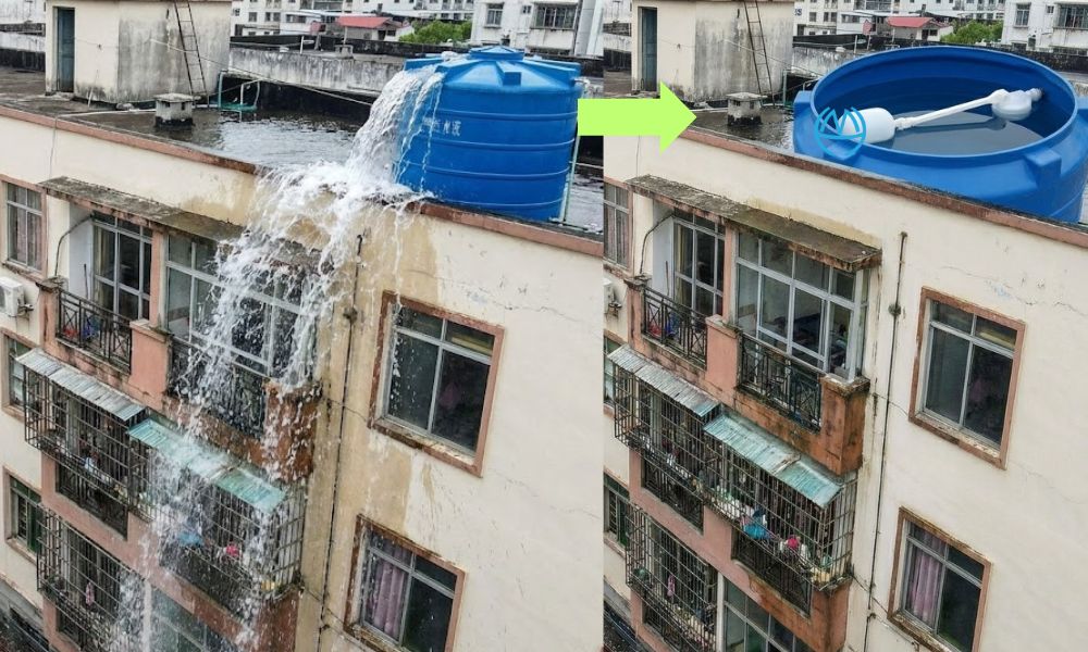 thiếu phao chống tràn bồn nước nhà trọ chung cư