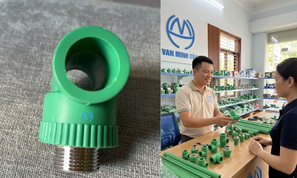 ứng dụng của tê nhựa ren ngoài ppr minh hòa