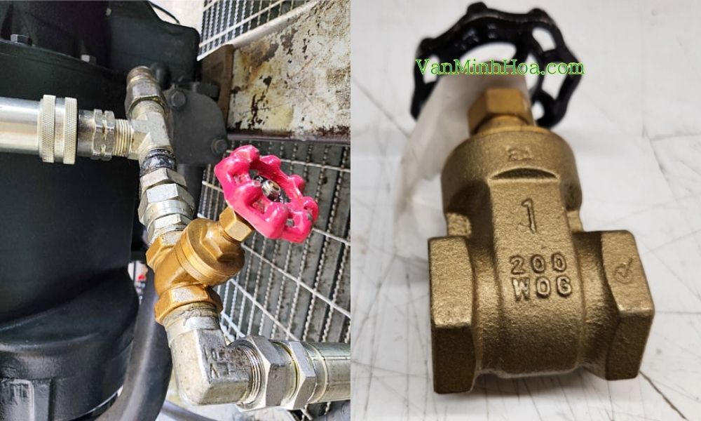 van cửa đồng 34 nối ống thép như thế nào