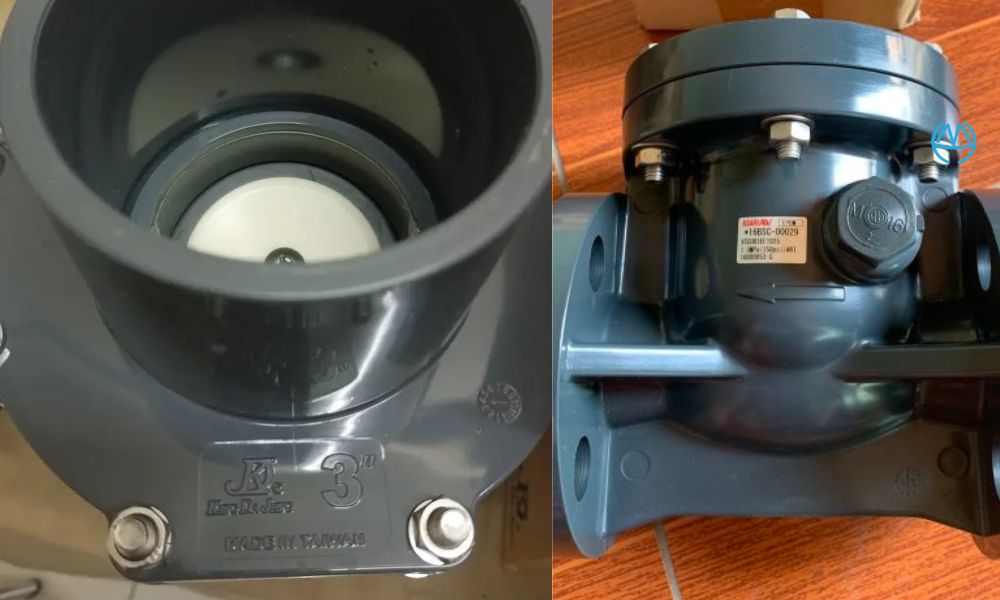 van nước 1 chiều 90 quy đổi theo hệ ống nhựa