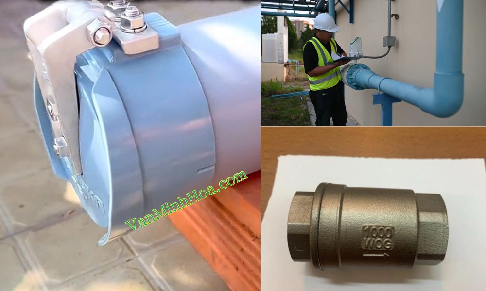 van 1 chiều ống thoát nước lắp ở công trình thương mại