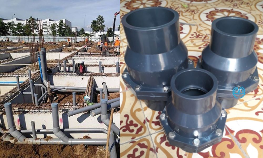 van 1 chiều ống thoát nước lắp tầng hầm bán hầm