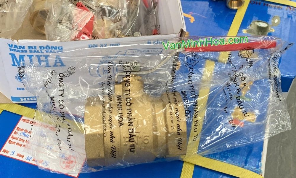 bao bì của van bi miha tay inox dn50