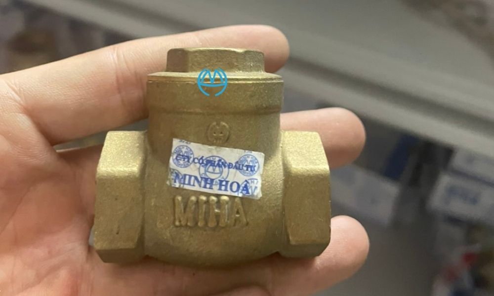 cận cảnh van 1 chiều lá miha dn25