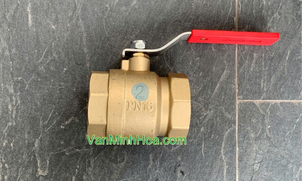 cận cảnh van bi miha tay inox dn50