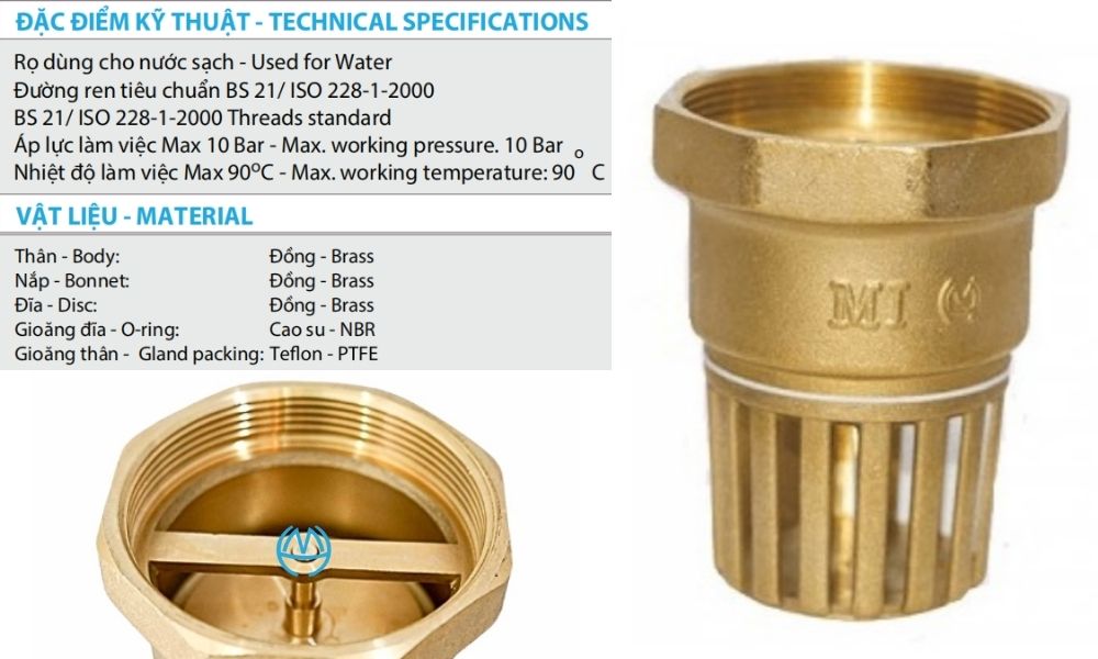 đặc điểm kỹ thuật của rọ mi dn65