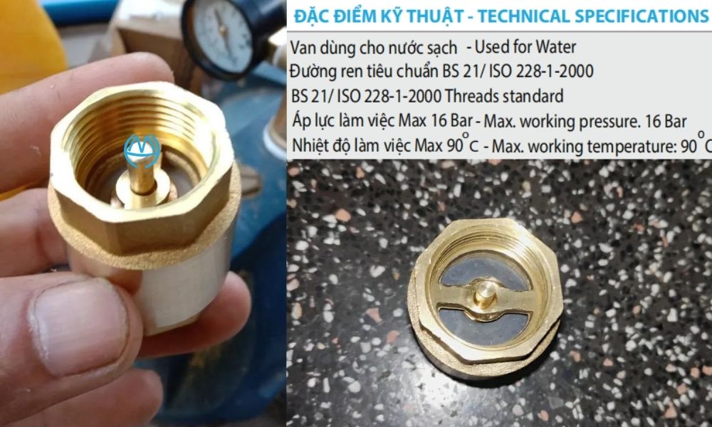 đặc điểm kỹ thuật của van 1 chiều miha dn40