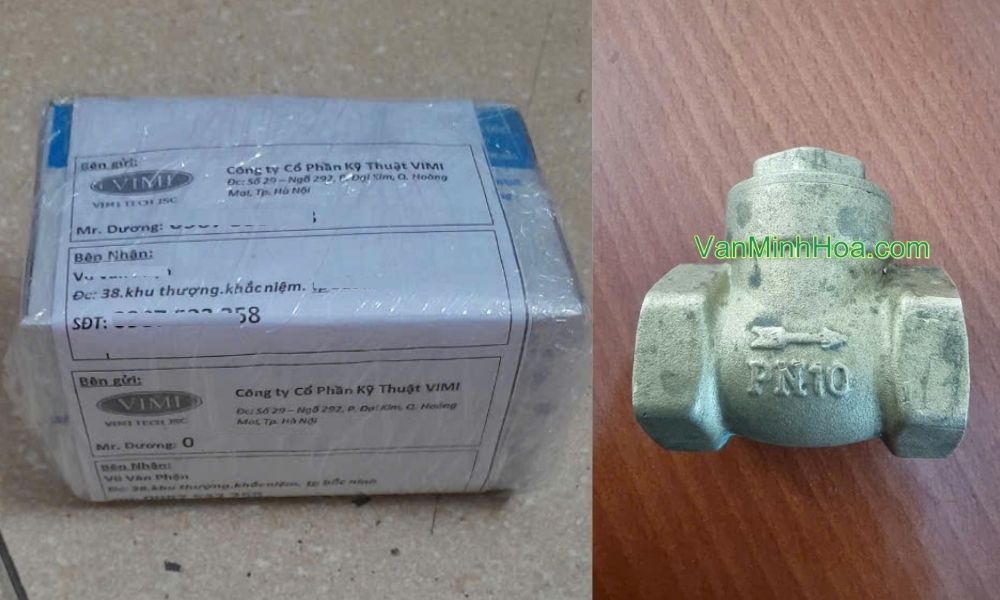 đóng gói van 1 chiều lá mi dn32