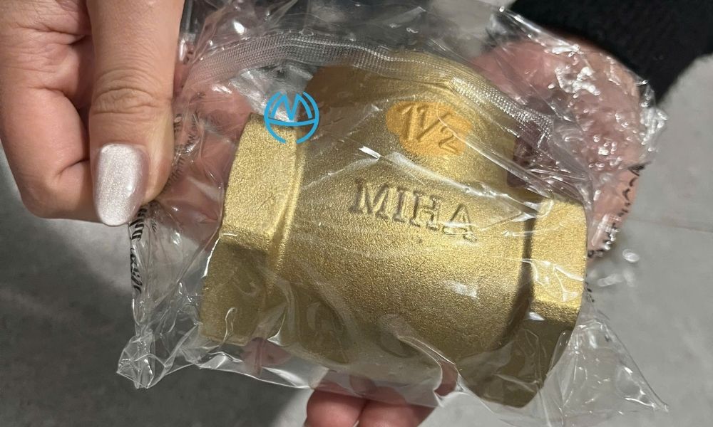 đóng gói van 1 chiều lá miha dn40