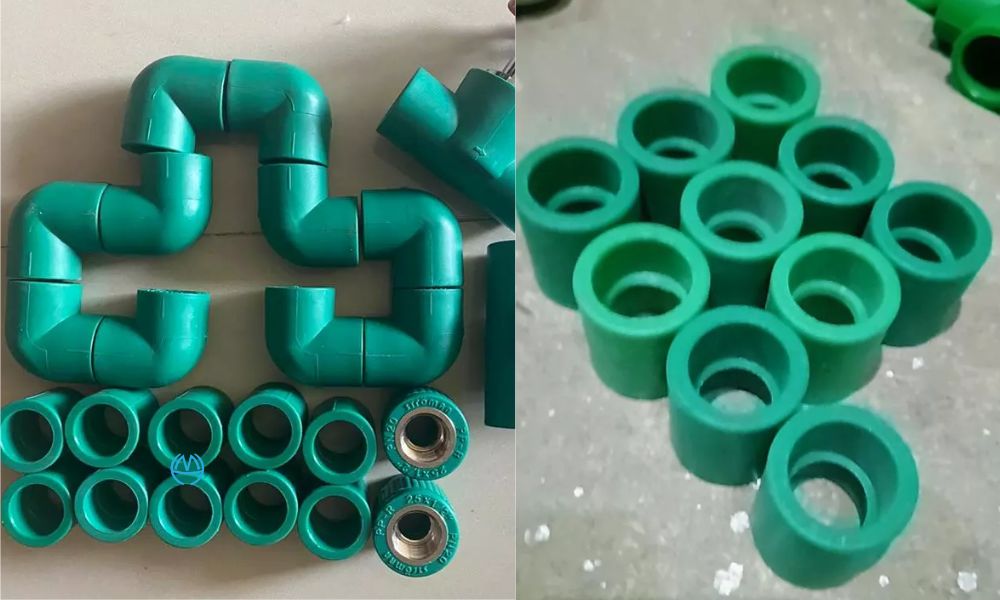 lắp nối thẳng ppr hàn nhựa minh hòa với van bi nhựa ppr