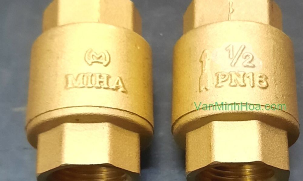 nhận diện van 1 chiều lò xo miha chính hãng