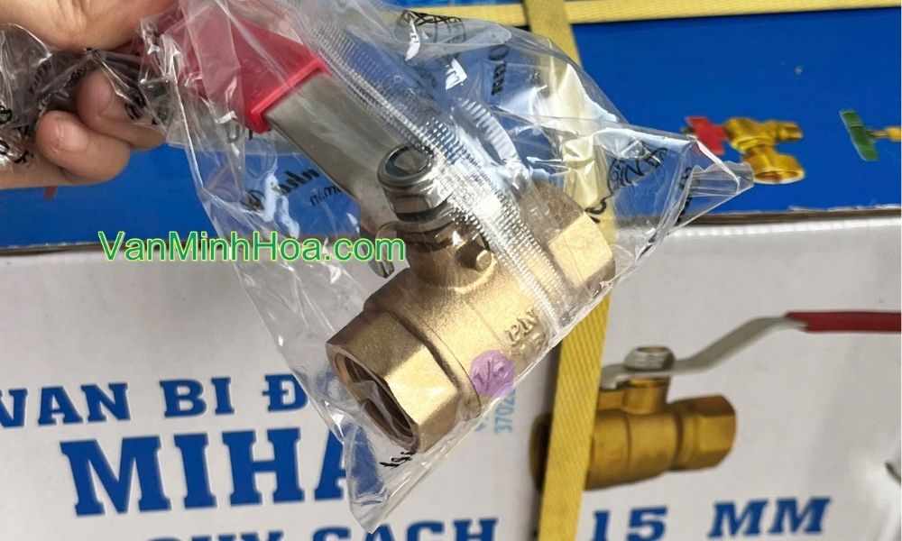 nhận diện van bi miha tay inox dn15