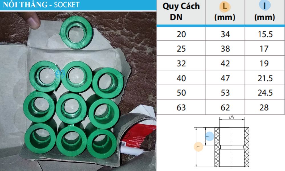 nối thẳng ppr hàn nhựa minh hòa đều