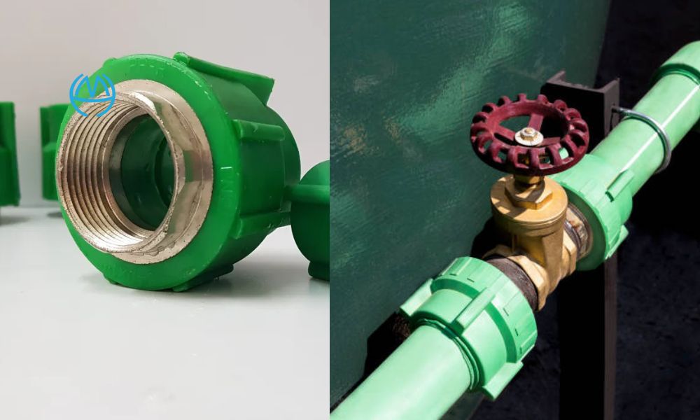 nối thẳng ren ngoài minh hòa với van cửa