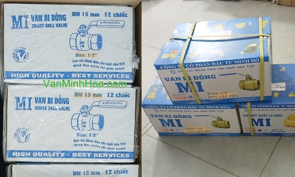 quy cách đóng gói của van bi mi dn15