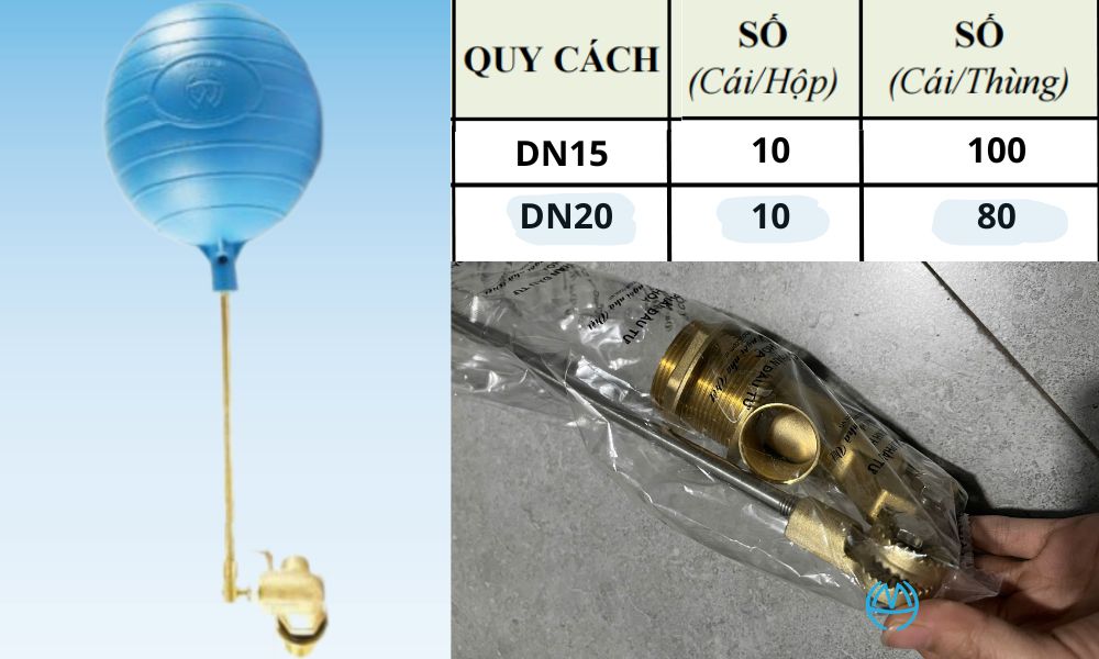 quy cách đóng gói van phao miha xk dn15