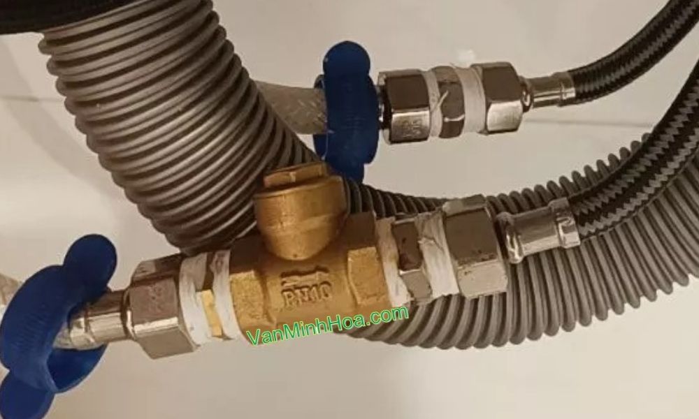 vị trí lắp đặt của van 1 chiều lá mi dn15