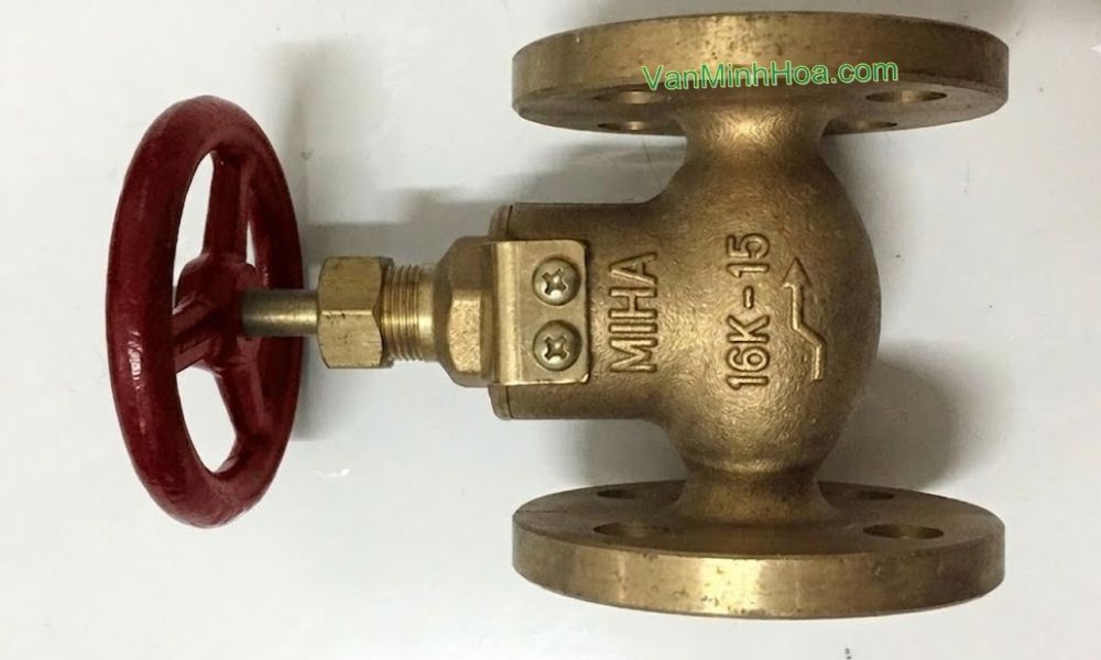 cận cảnh van cầu miha 16k 1 chiều dn15