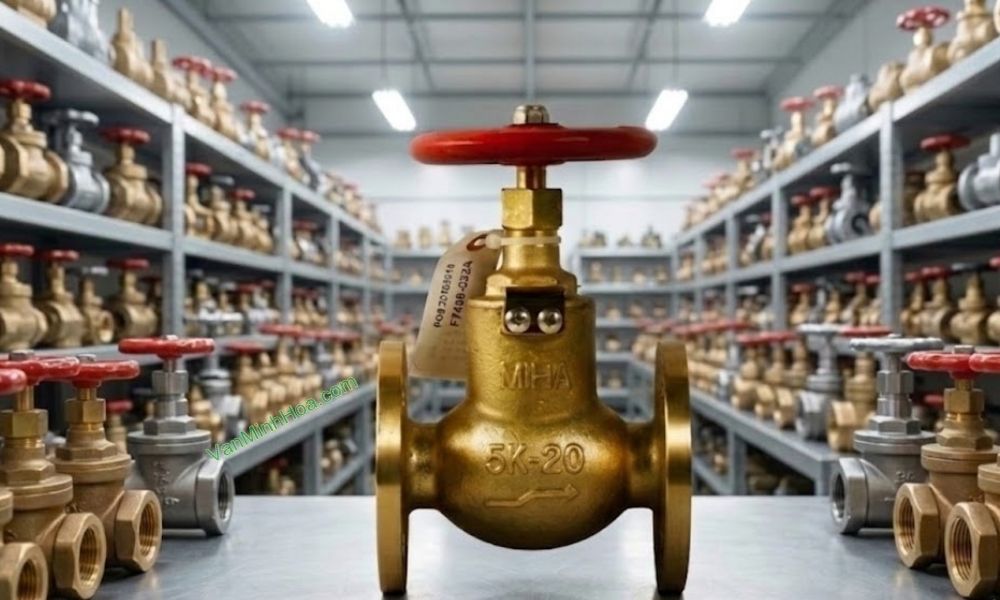 cận cảnh van cầu miha 5k 1 chiều dn15