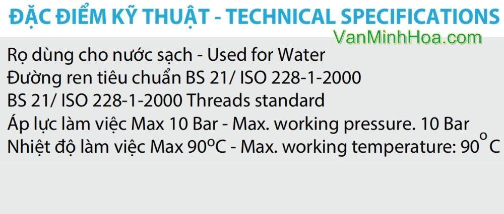 đặc điểm kỹ thuật của rọ bơm mbv dn20