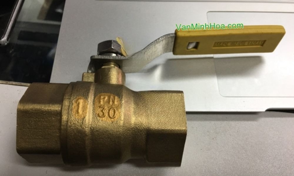 nhận diện nhãn hiệu của van bi miha pn30 dn25