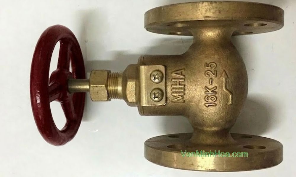nhận diện van cầu miha 16k 1 chiều dn25